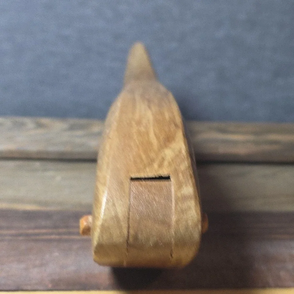 VTG Hand Carved Solid Wood Fish Shape Double Nut Cracker 8